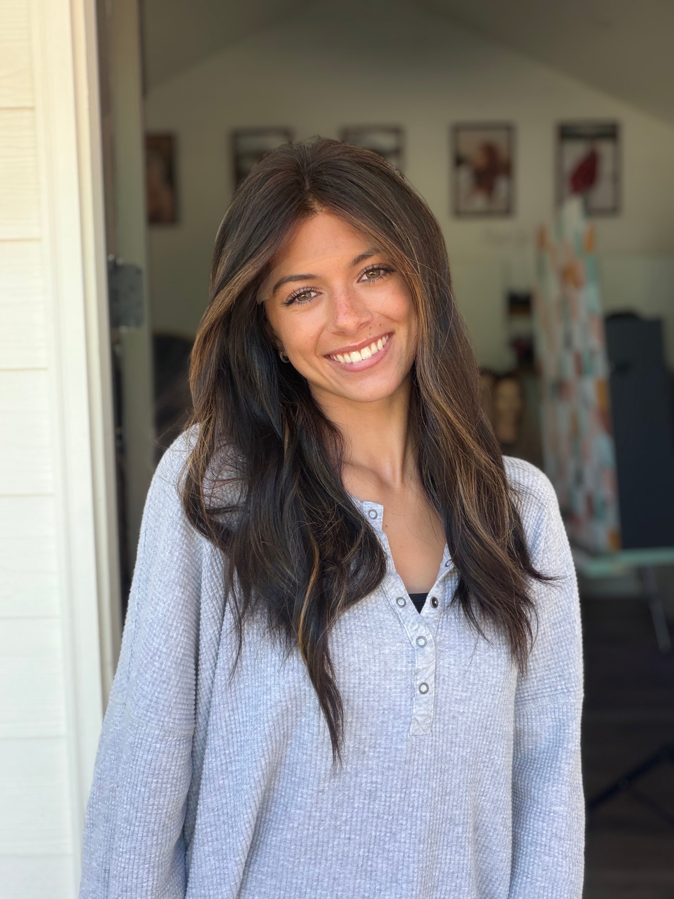 <b>Balayage Jordyn</b><br> <I>Signature Mongolian Collection</I> <br> 20” Lace Top Wig