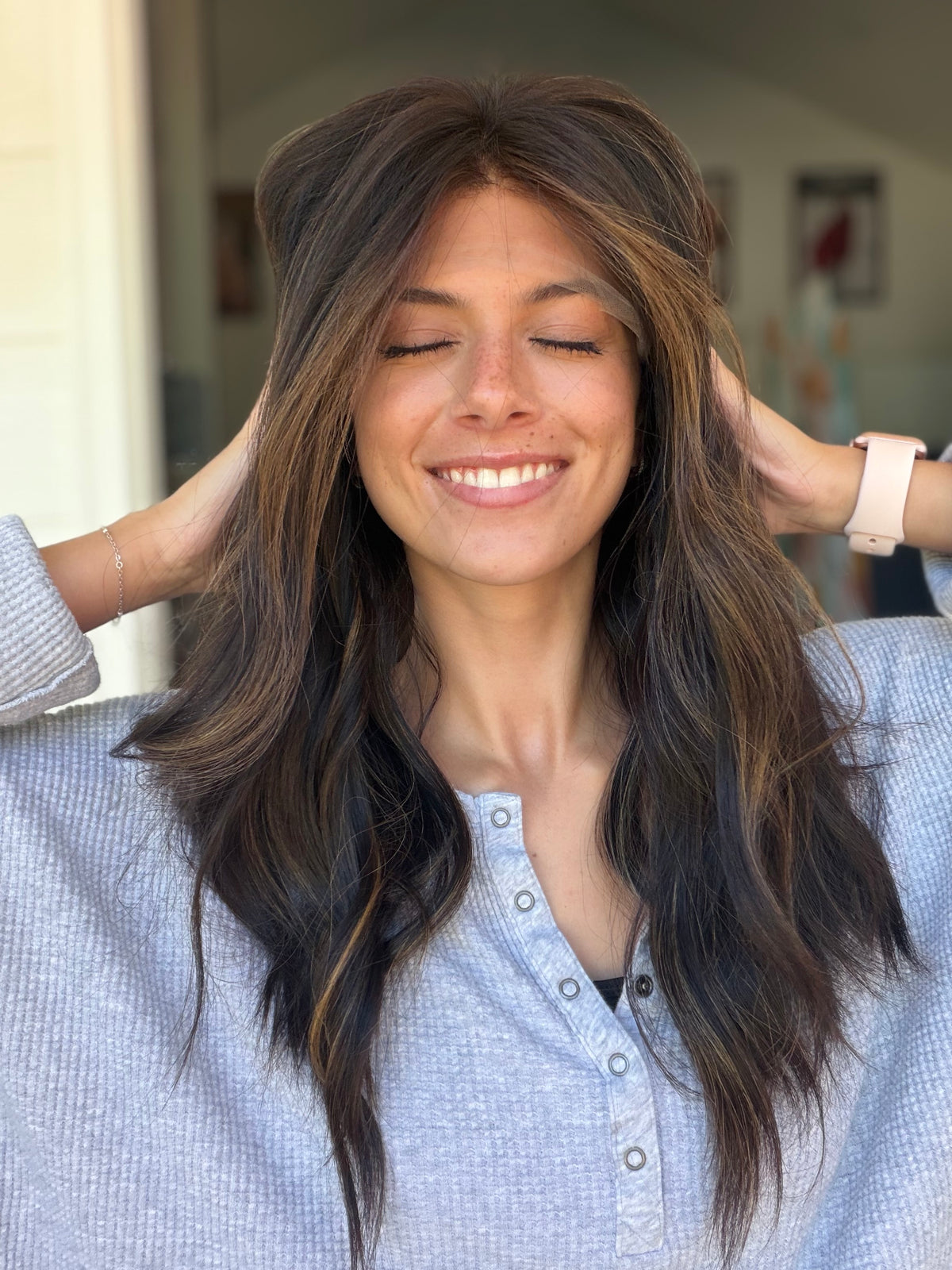 <b>Balayage Jordyn</b><br> <I>Signature Mongolian Collection</I> <br> 20” Lace Top Wig