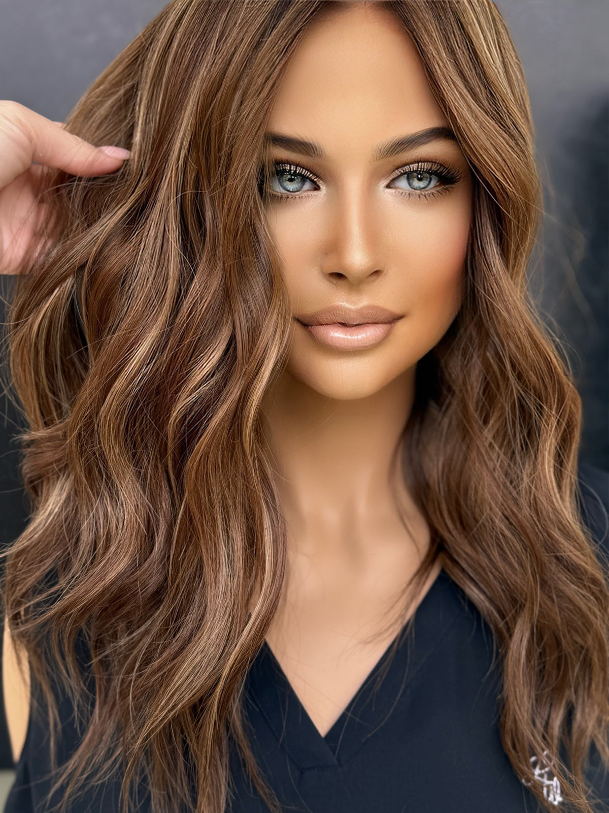 Kathy 9x9 18" Mongolian Human Hair Silk Top Topper, photo 1 of 5