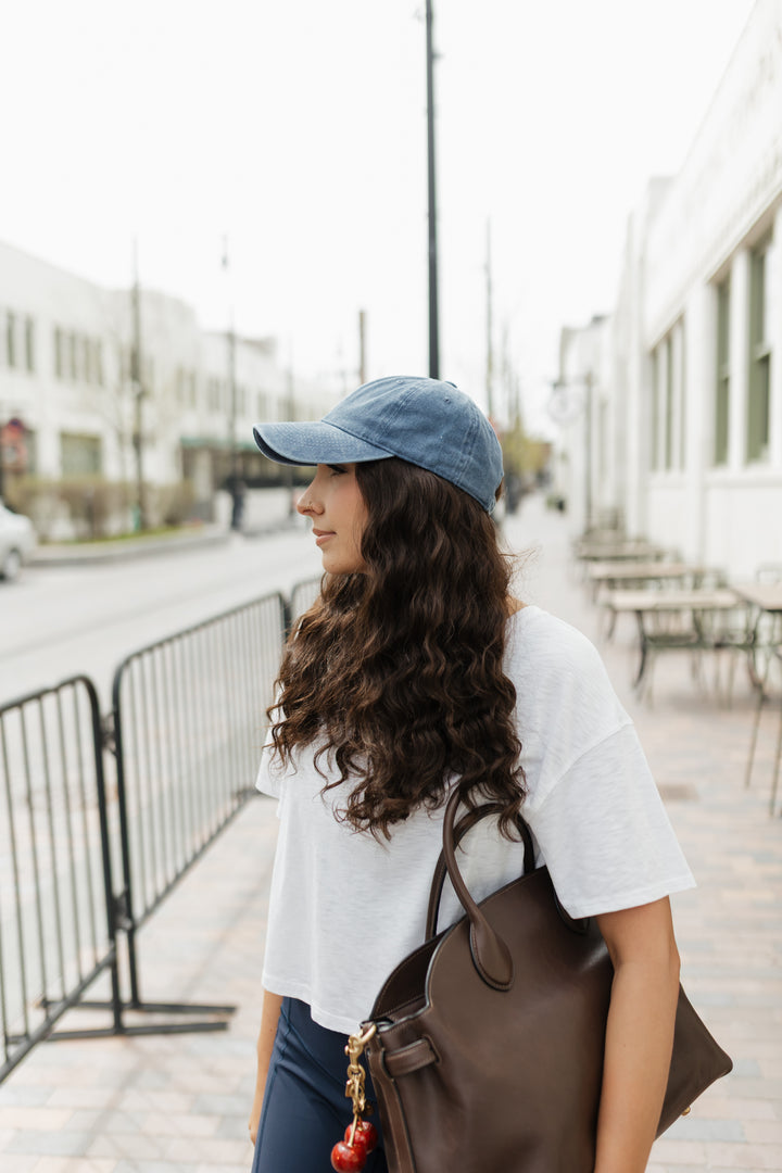 “Wavy Stephanie” Everyday Hat Wig 22” (choose your size)