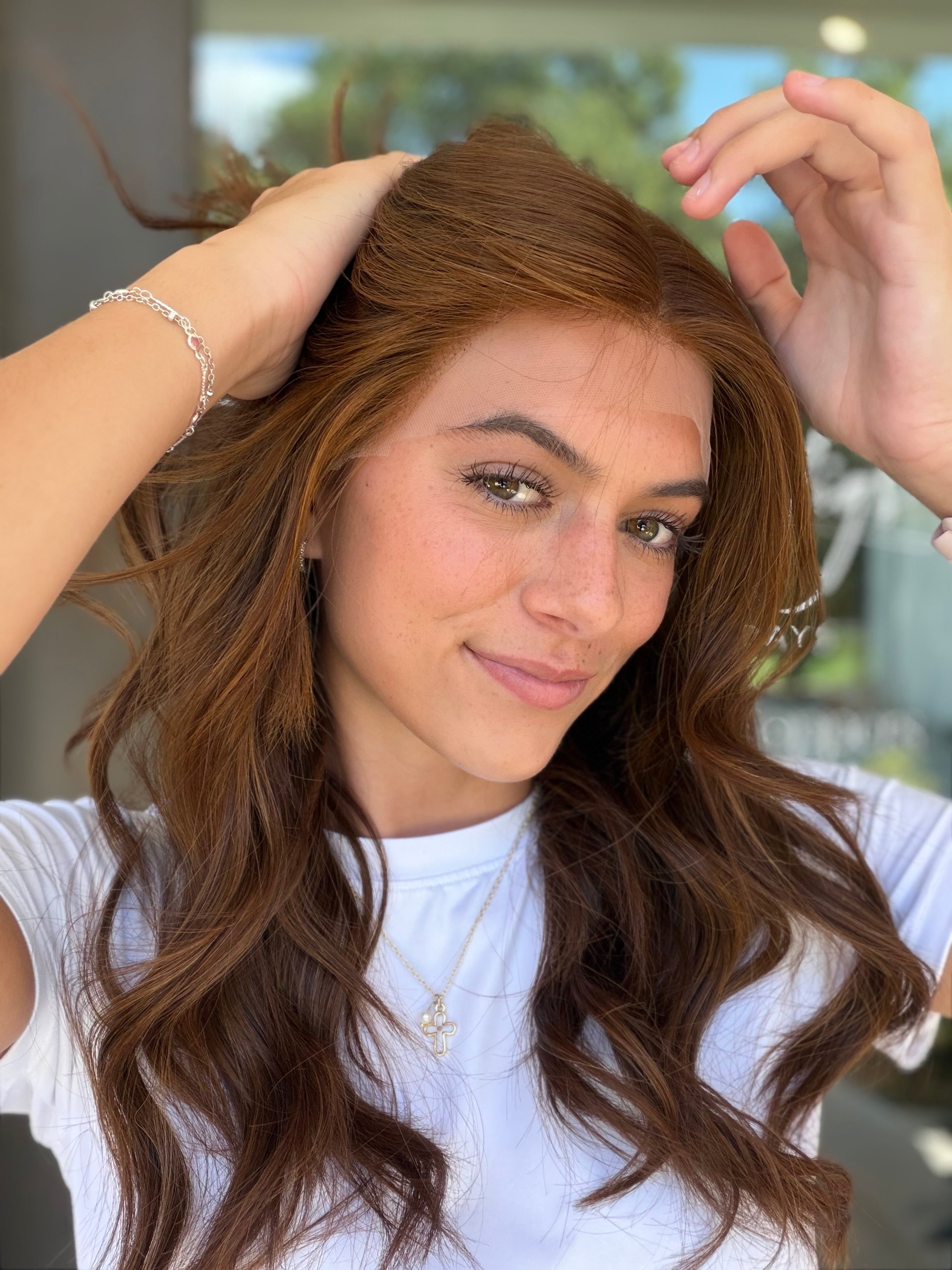 <b>Auburn</b><br><u>m</u> <br> <l>Signature Mongolian Collection</l> <br> 20” Lace Top Wig