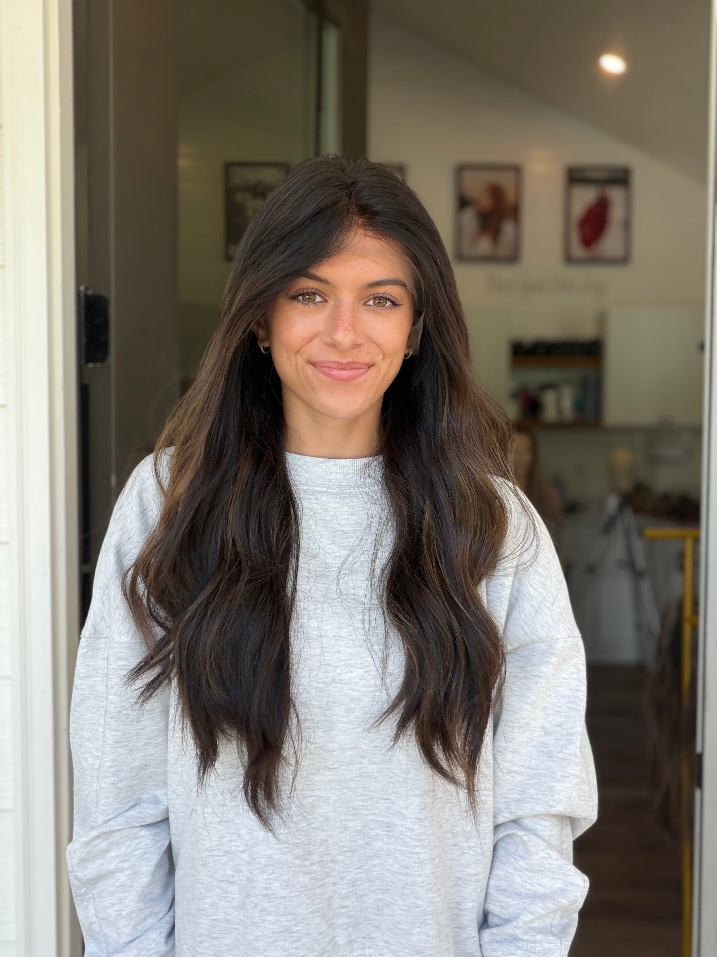 <b>Custom Balayage Jordyn</b><br> <I>Signature Mongolian Collection</I> <br> 24” Lace Top Wig