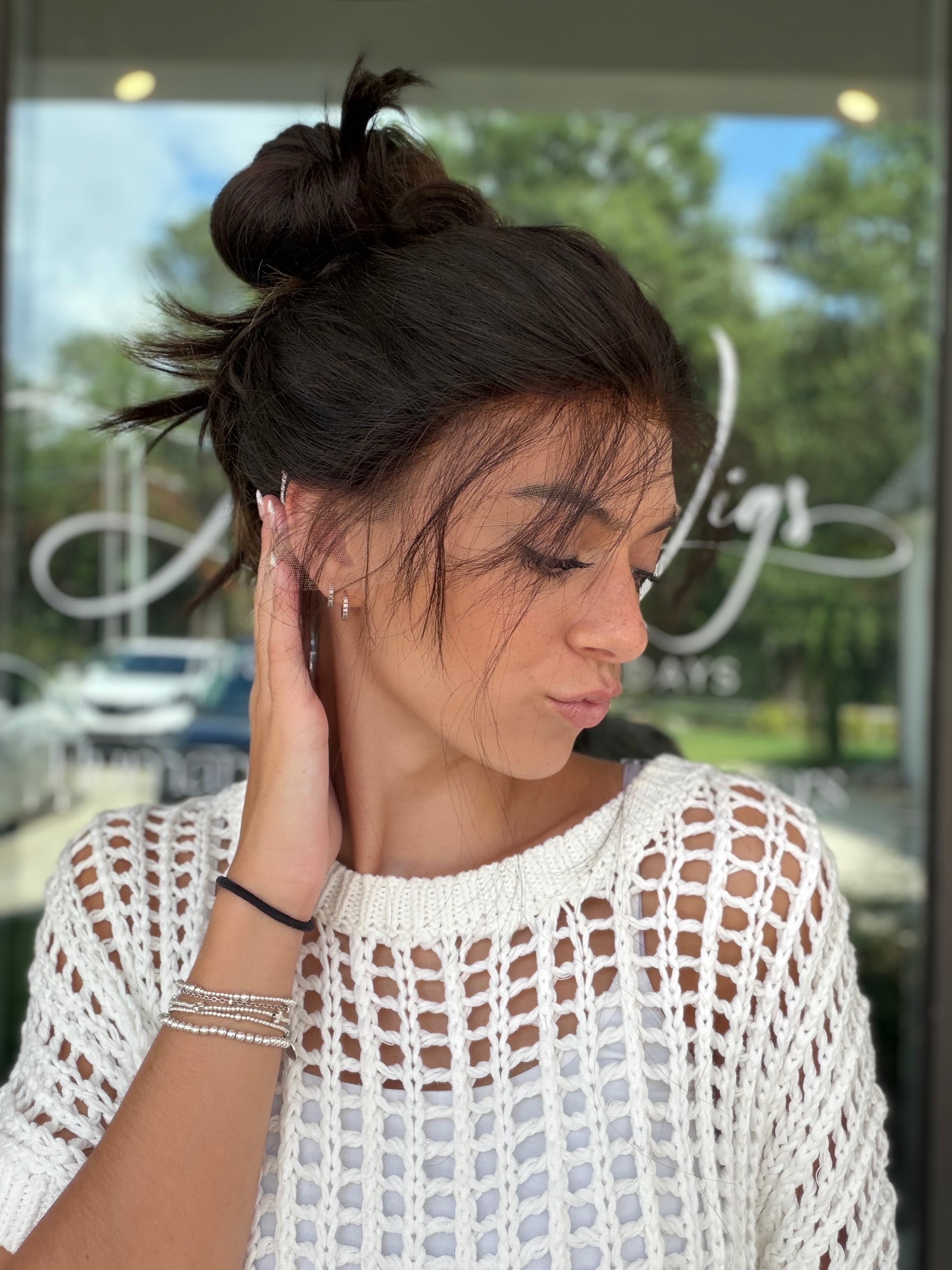 <b>Junie</b><br><u>m</u> <br> <l>Signature Mongolian Collection</l> <br> 22” Lace Top Ponytail Wig