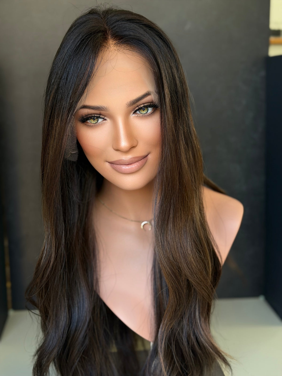 Custom Balayage Jordyn (L) · 22” Lace Top Wig · Signature Mongolian