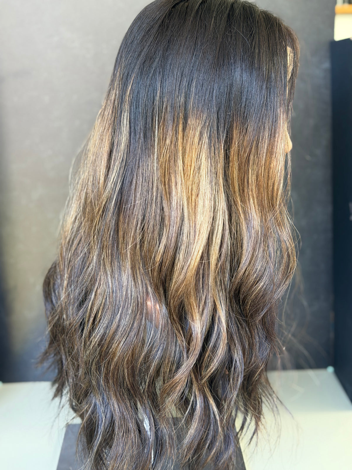 Custom Balayage Jordyn (L) · 24” Lace Top Wig · Signature Mongolian