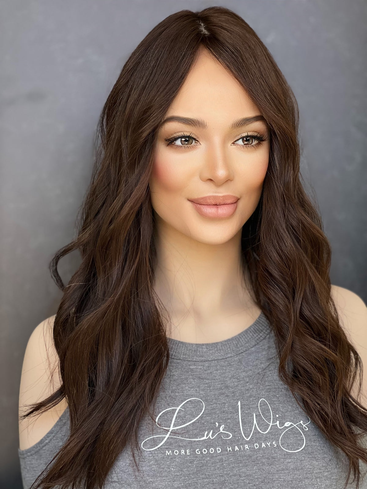 Stephanie 8x8 20" Mongolian Human Hair Silk Top Topper, photo 2 of 5