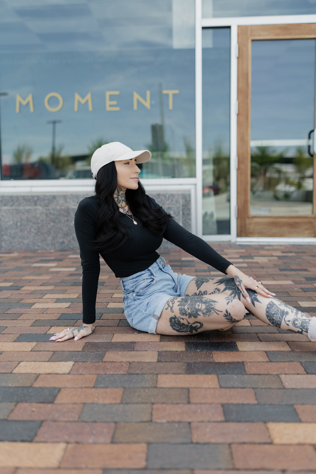 “Halle” Everyday Hat Wig 22” (choose your size)