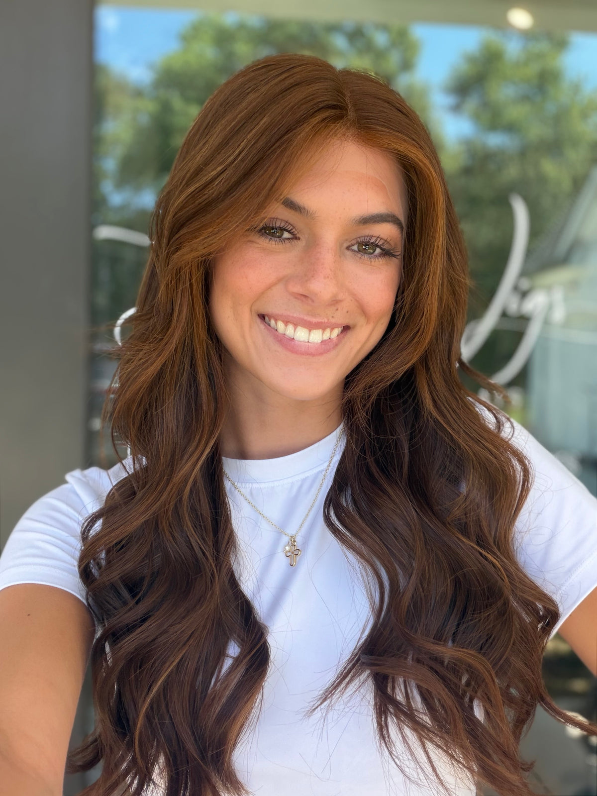 <b>Auburn</b><br><u>l</u> <br> <l>Signature Mongolian Collection</l> <br> 24” Lace Top Wig
