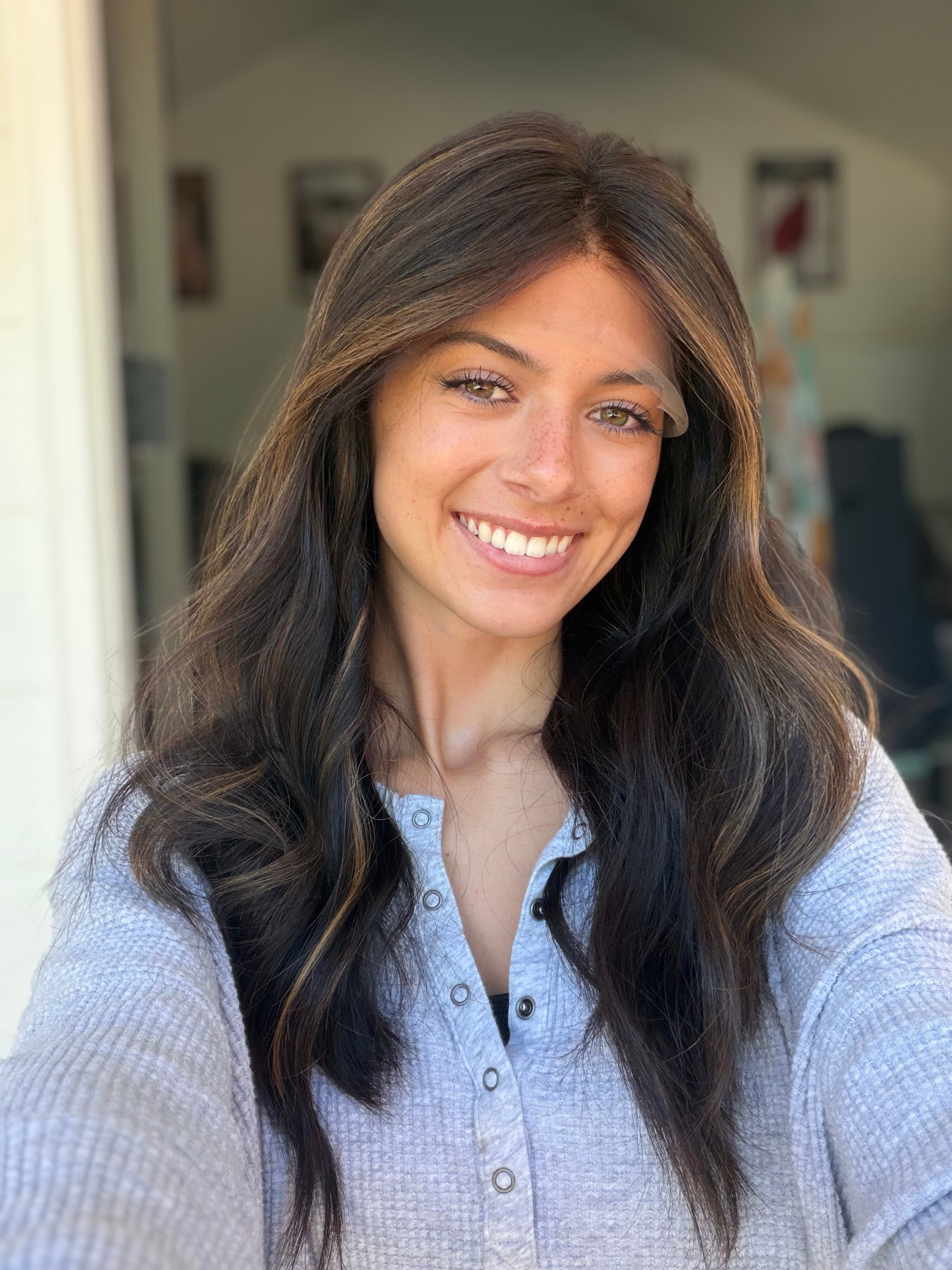 <b>Balayage Jordyn</b><br> <I>Signature Mongolian Collection</I> <br> 20” Lace Top Wig