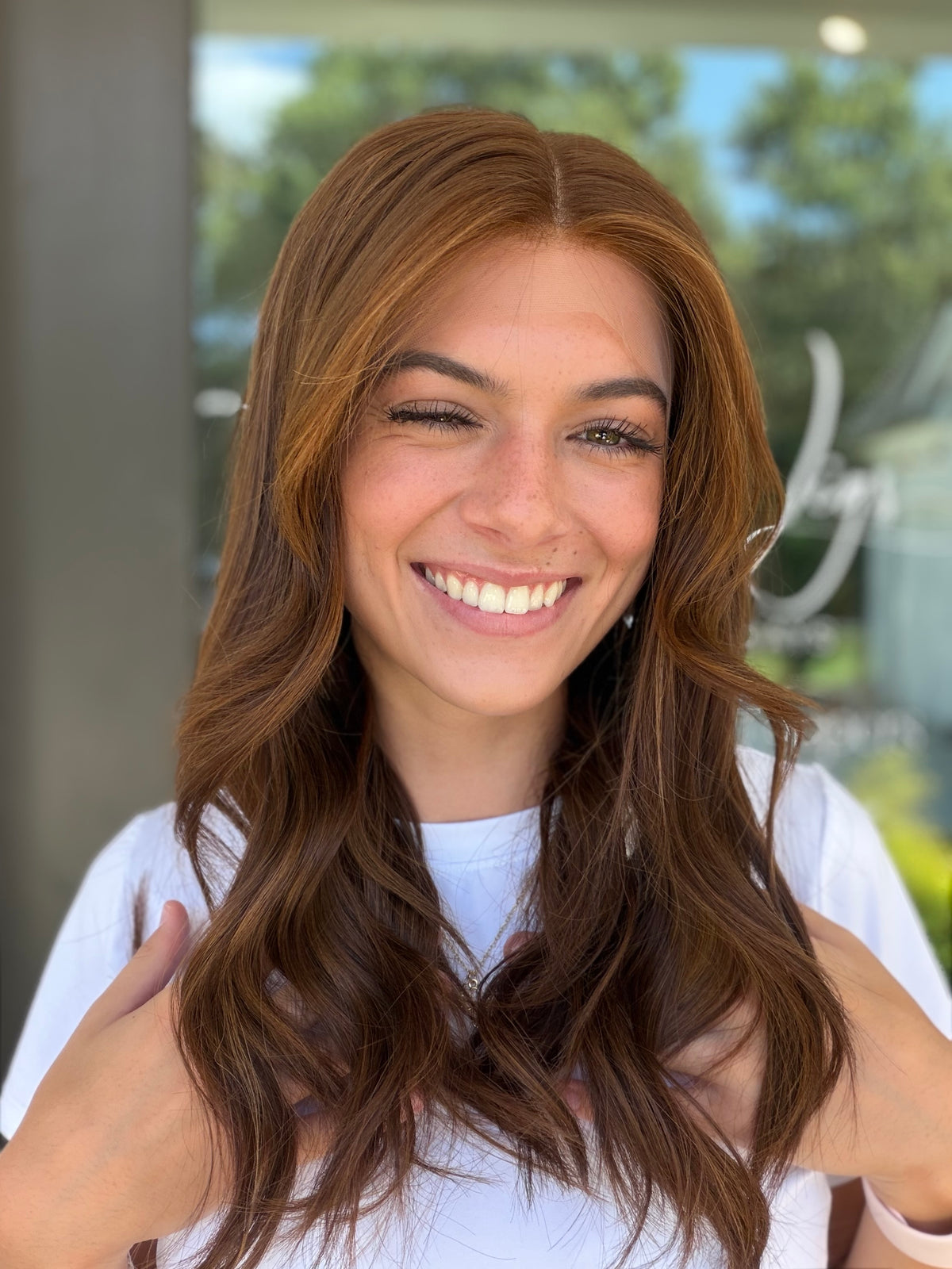<b>Auburn</b><br><u>m</u> <br> <l>Signature Mongolian Collection</l> <br> 20” Lace Top Wig