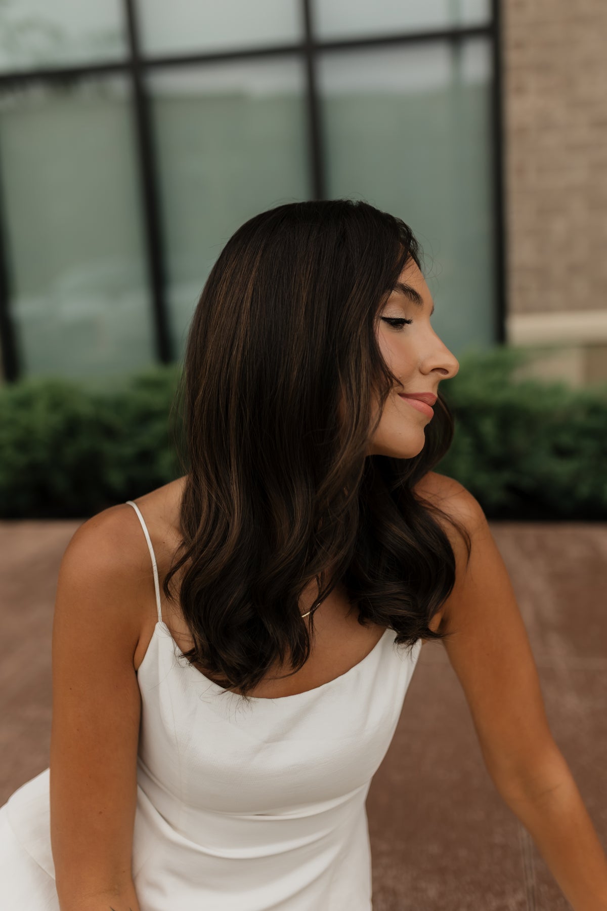 Alex 19" Medium Brown European Human Hair Lace Top Wig, photo 4 of 25