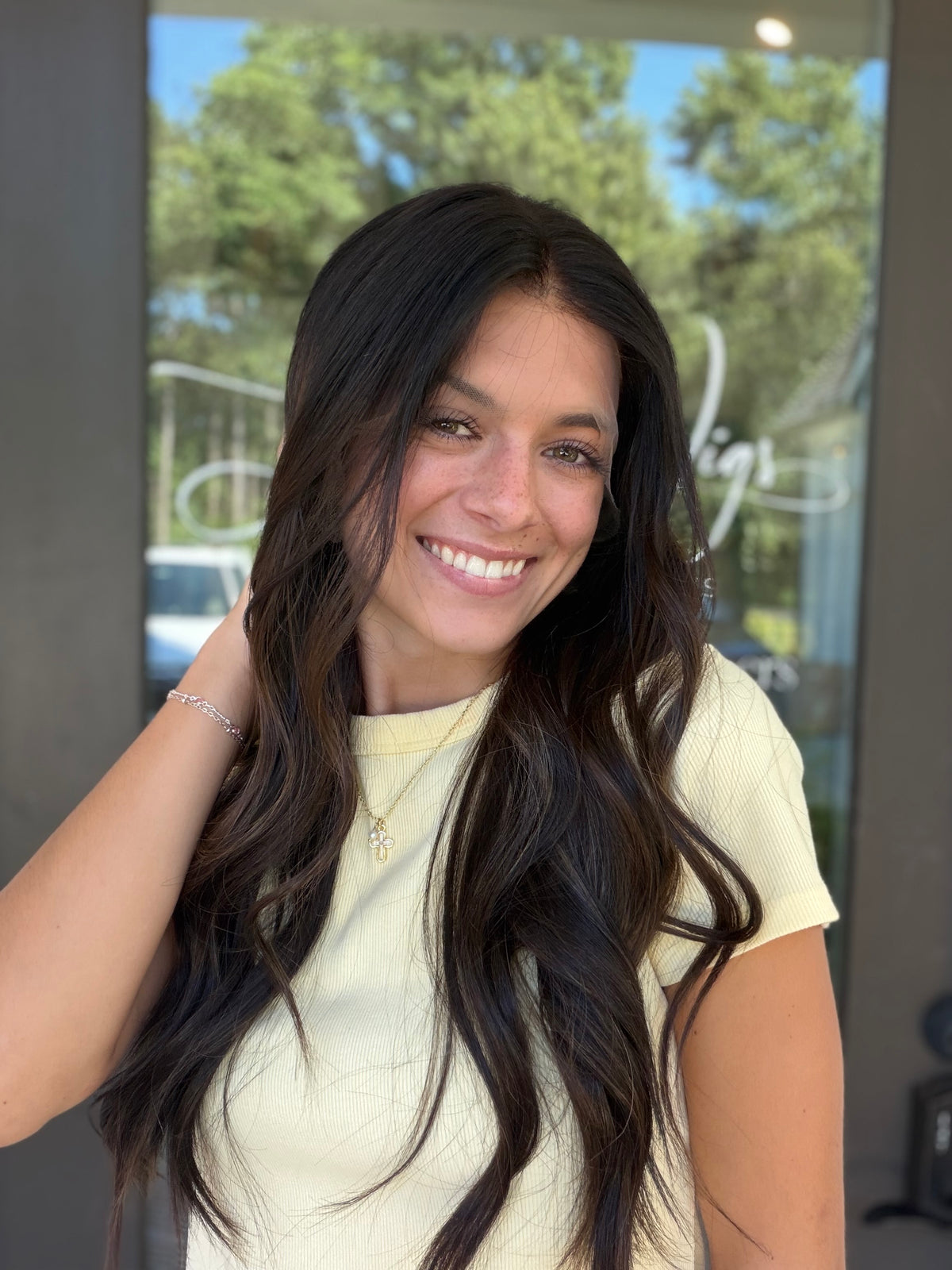 <b>Custom Balayage Jordyn</b><br> <I>Signature Mongolian Collection</I> <br> 24” Lace Top Wig
