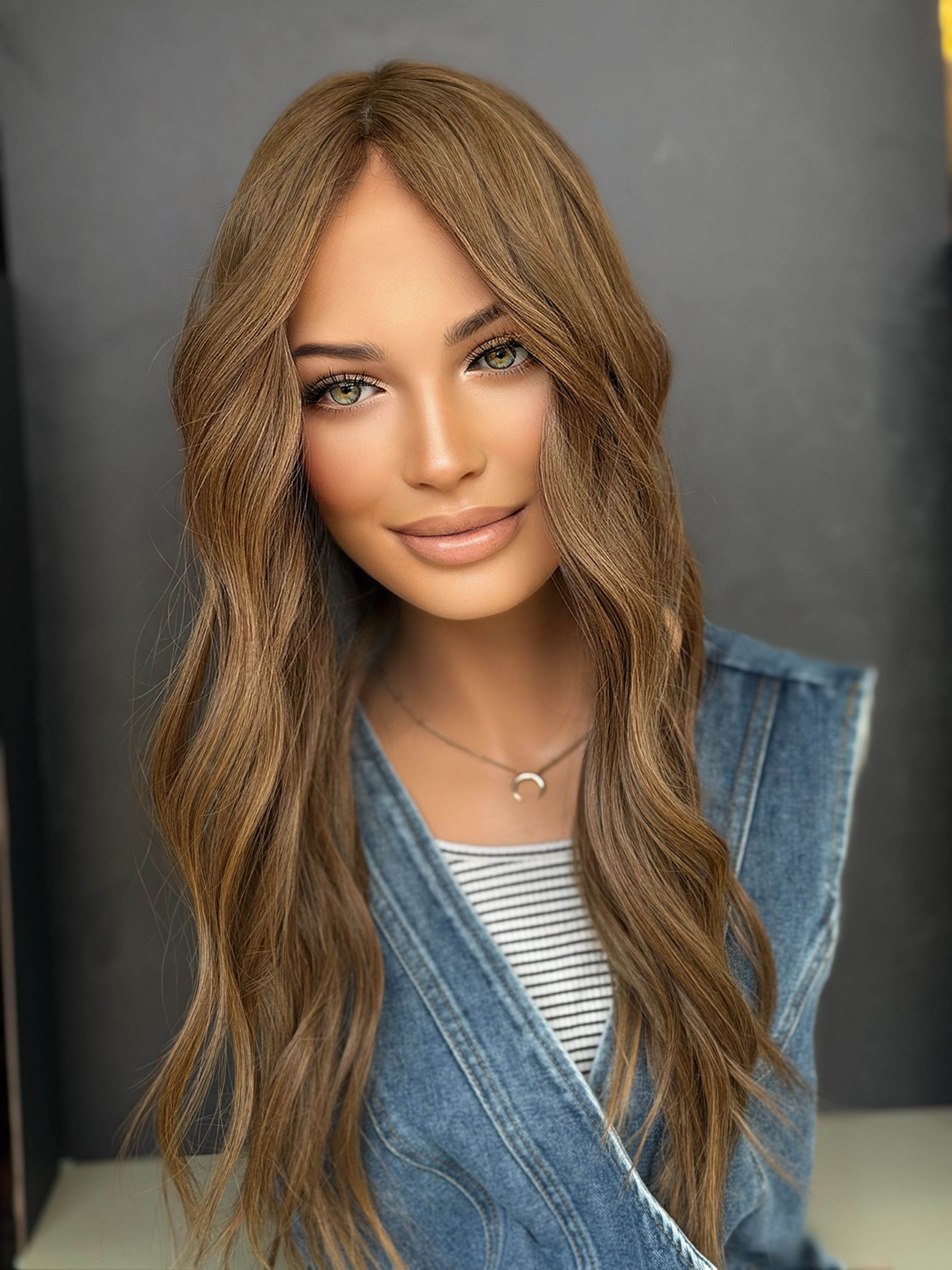 Ariana 8x9 20" Mongolian Human Hair Silk Top Topper, photo 3 of 8