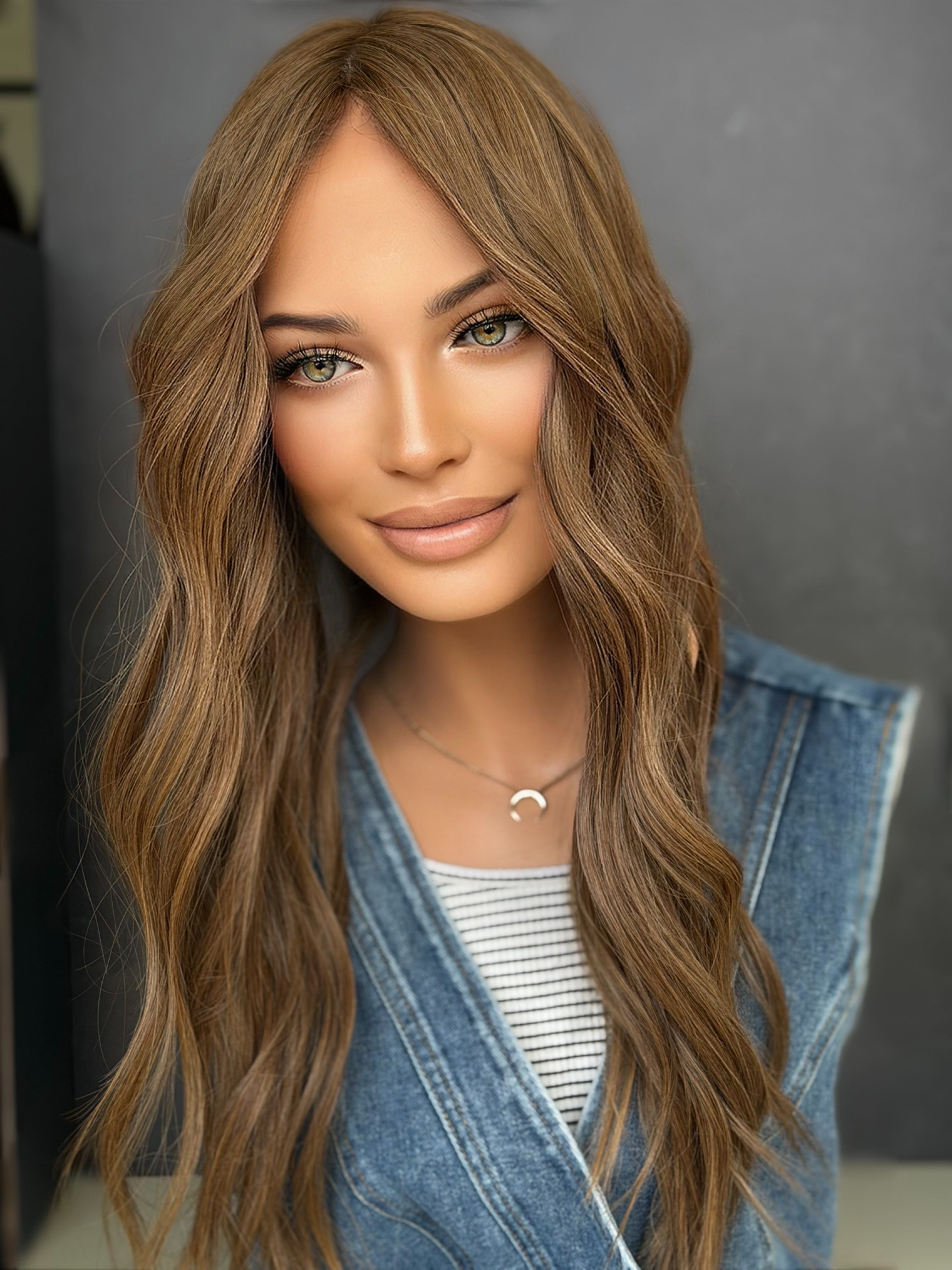 Ariana 8x9 20" Mongolian Human Hair Silk Top Topper, photo 2 of 8
