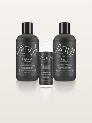 Lu's Wigs Complete Care Set: Replenish Shampoo, Rejuvenate Gloss Serum and Restore Conditioner