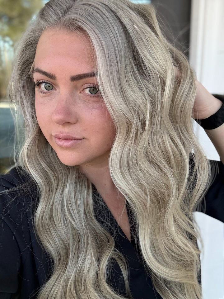 "White Blonde" Glam Co. 24" [S] Lace Top Wig