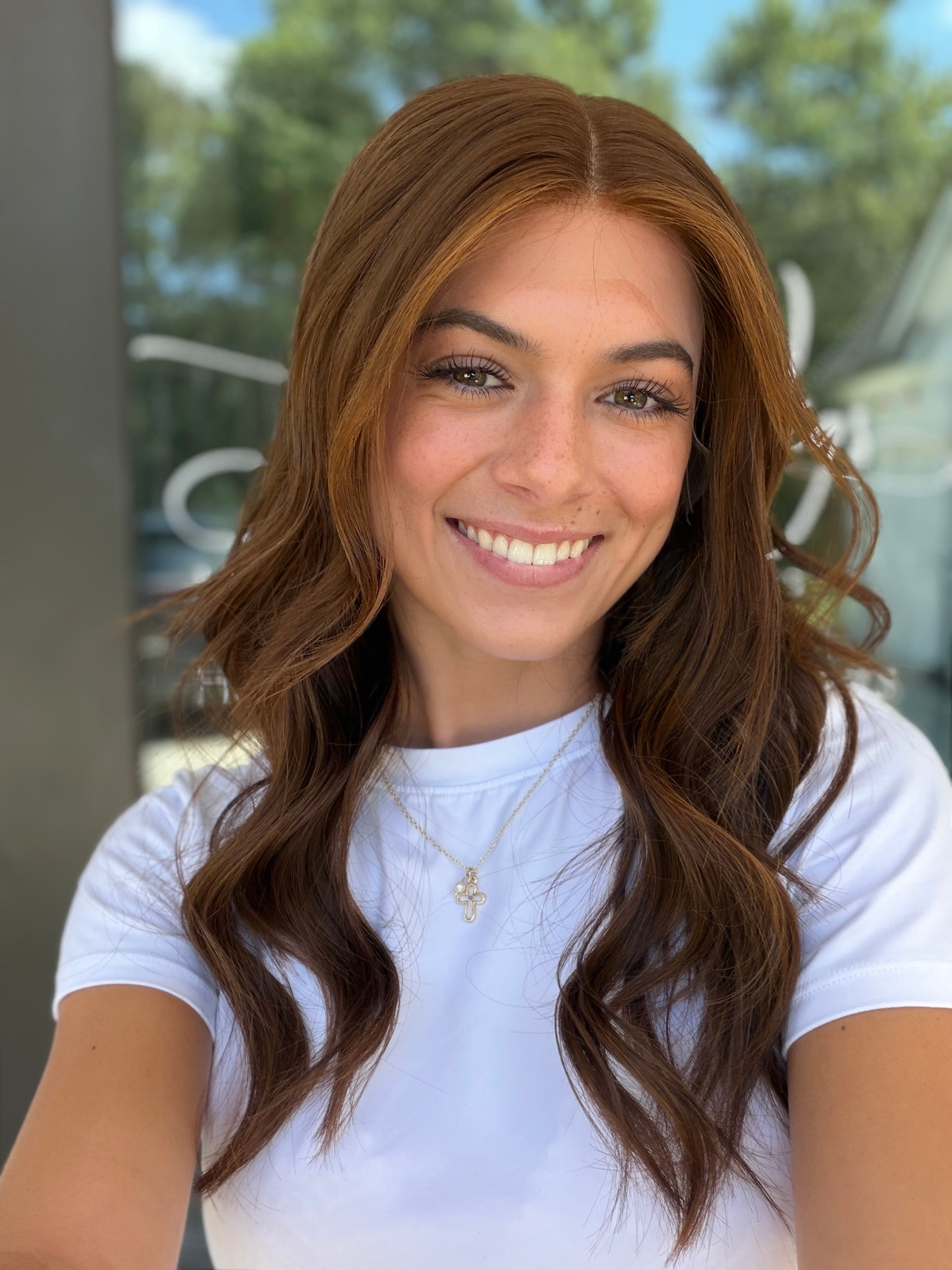 <b>Auburn</b><br><u>m</u> <br> <l>Signature Mongolian Collection</l> <br> 20” Lace Top Wig