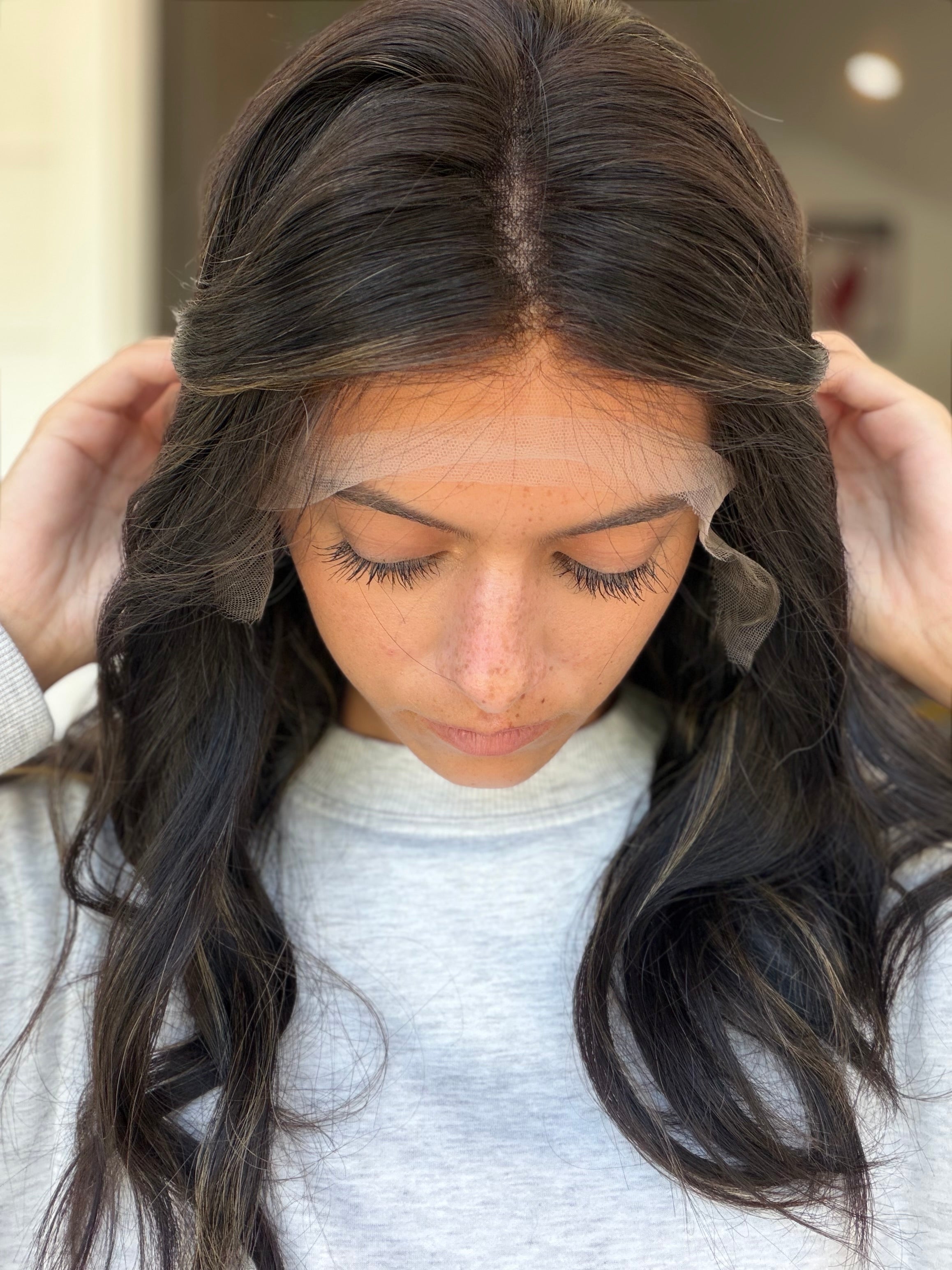 <b>Balayage Jordyn</b><br> <I>Signature Mongolian Collection</I> <br> 18” Lace Top Wig