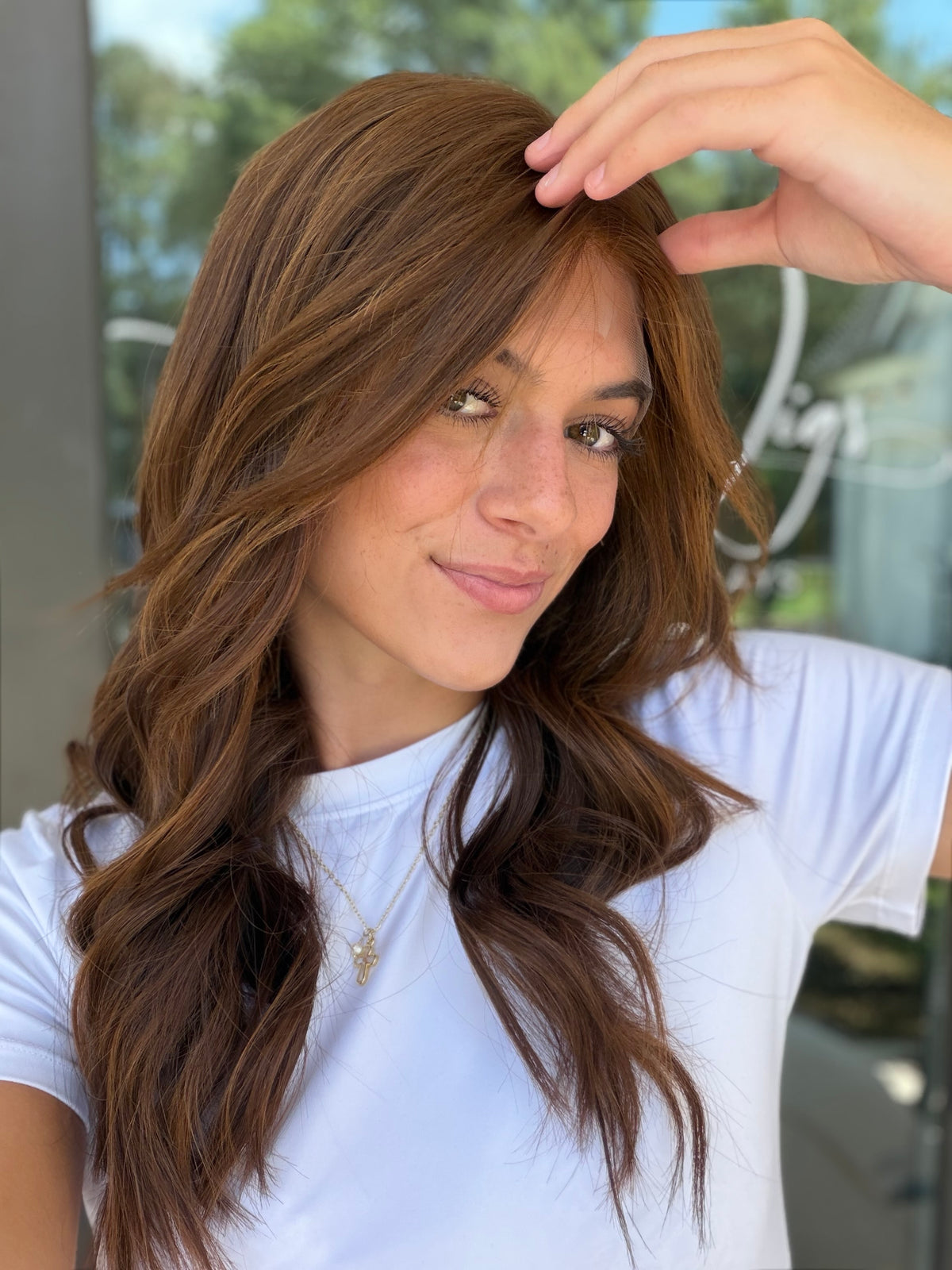 <b>Auburn</b><br><u>l</u> <br> <l>Signature Mongolian Collection</l> <br> 20” Lace Top Wig