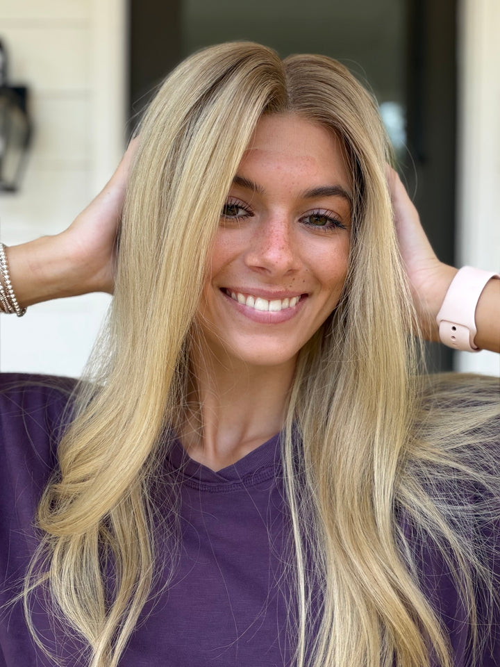 “ Warm Celeste” 20” Glam Lace Top Wig