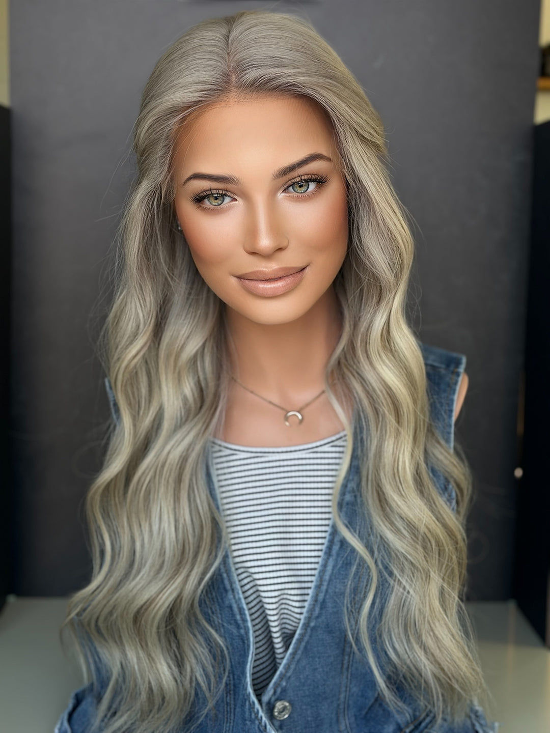 "White Blonde" Glam Co. 24" [S] Lace Top Wig