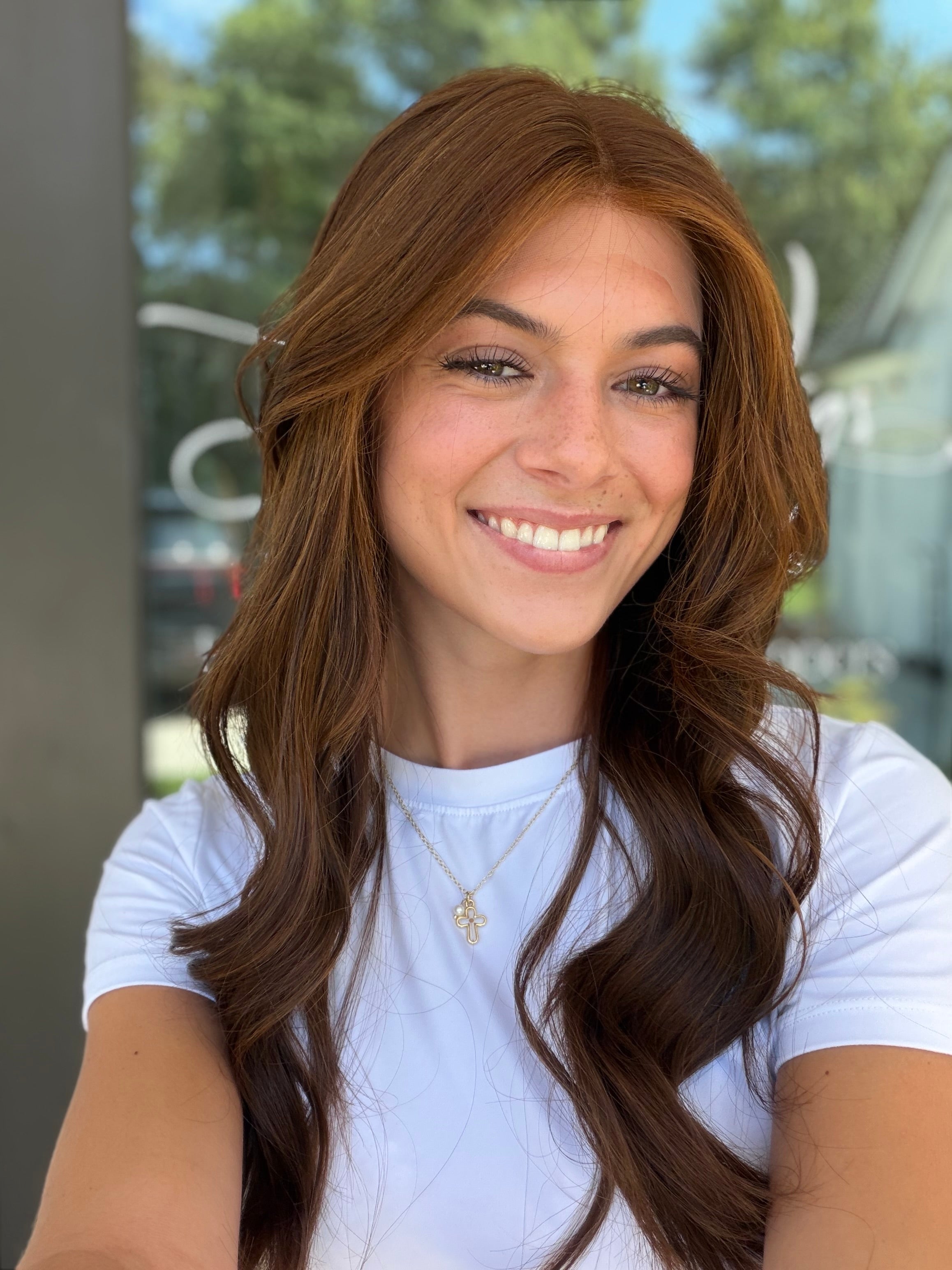 <b>Auburn</b><br><u>l</u> <br> <l>Signature Mongolian Collection</l> <br> 24” Lace Top Wig