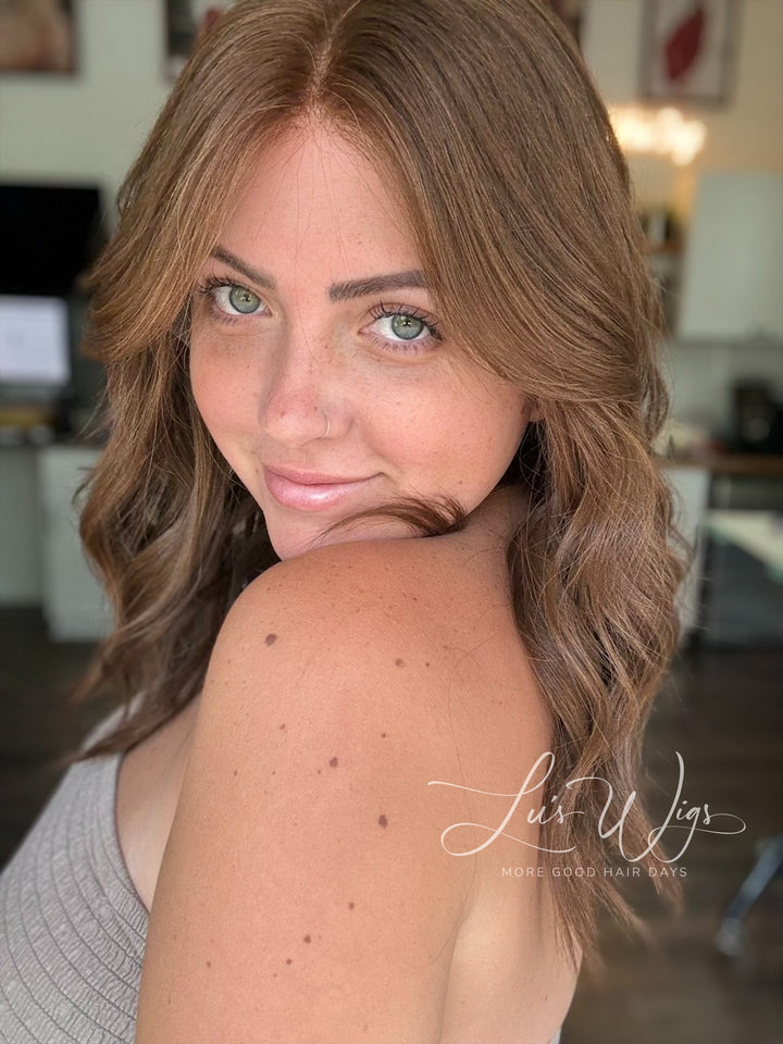 “Chocolate Brown” [L] 18” Lace Top Wig