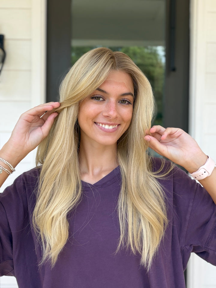 “ Warm Celeste” 20” Glam Lace Top Wig