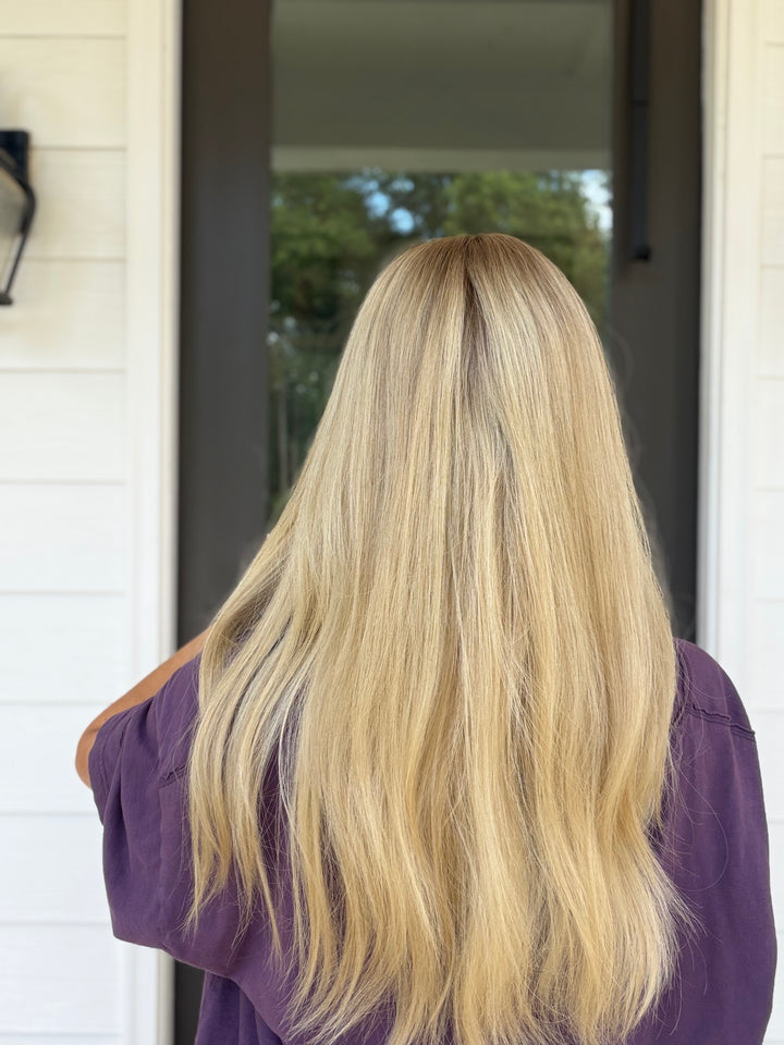 “ Warm Celeste” 20” Glam Lace Top Wig