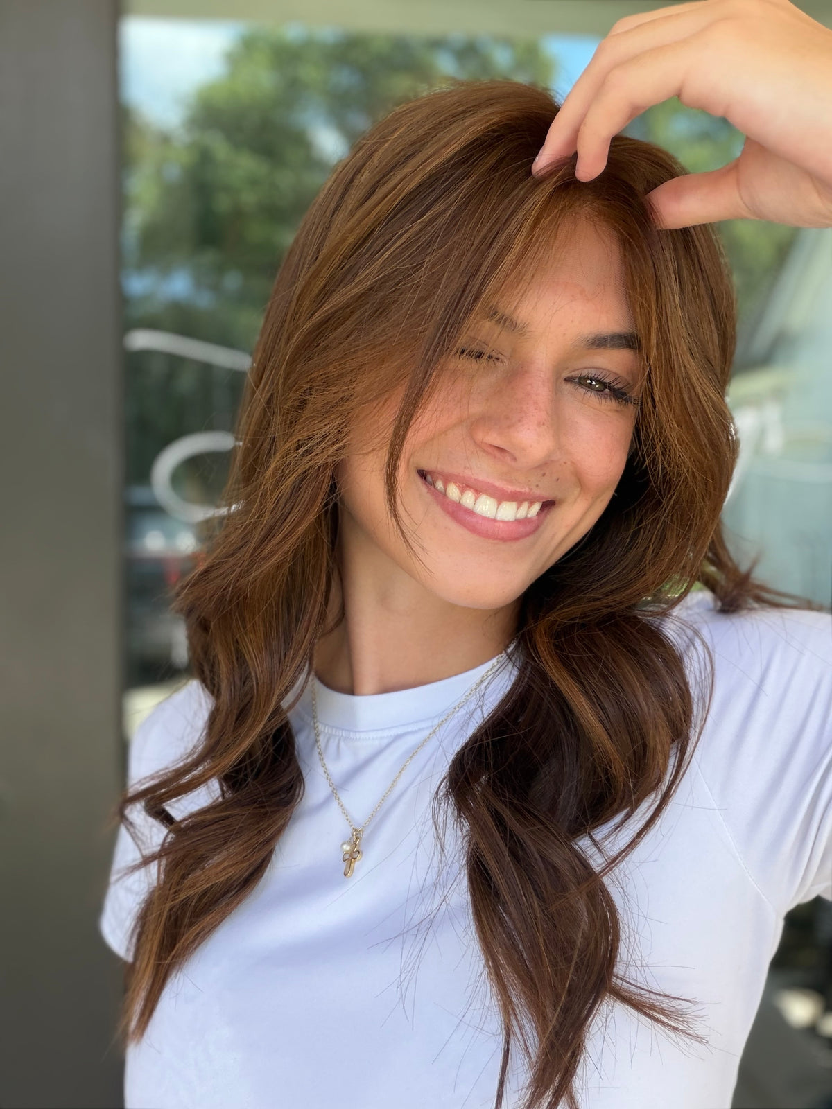 <b>Auburn</b><br><u>l</u> <br> <l>Signature Mongolian Collection</l> <br> 20” Lace Top Wig