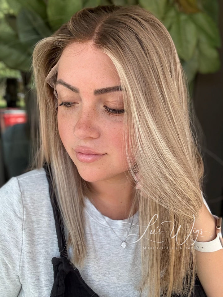 “Golden Hour” [XS] 16” Lace Top Wig