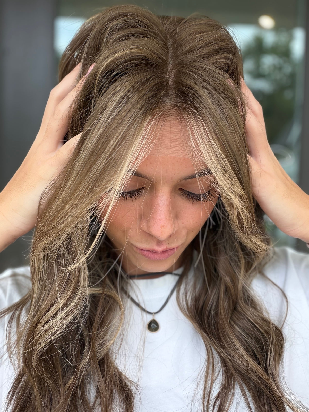 <b>Peyton</b><br><u>L</u> <br> <l> Signature Mongolian Collection </l> <br> 20” Lace Top Wig