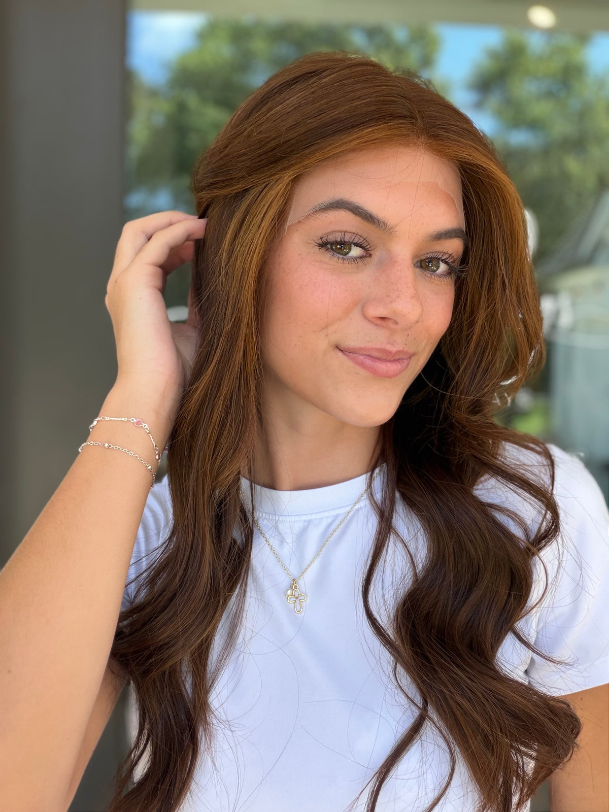 <b>Auburn</b><br><u>l</u> <br> <l>Signature Mongolian Collection</l> <br> 24” Lace Top Wig