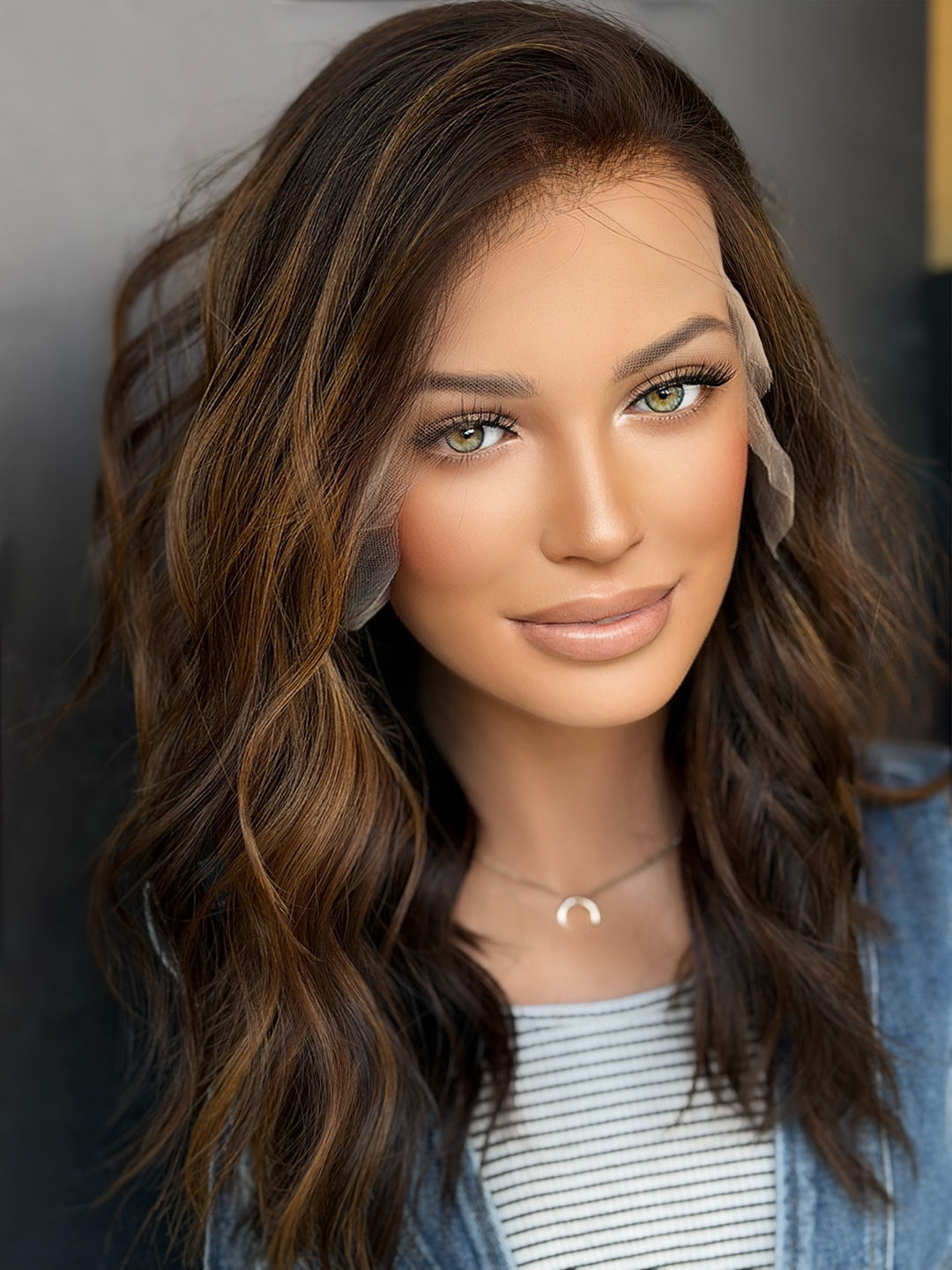 "Junie w/ balayage" 18" [M] Lace Top Wig