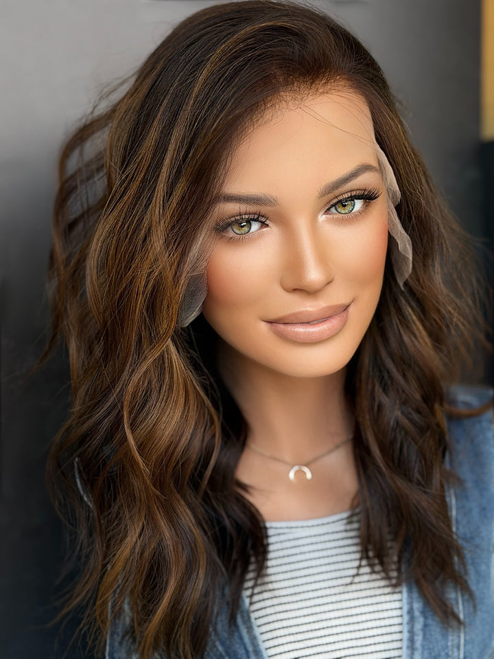 "Junie w/ balayage" 18" [M] Lace Top Wig