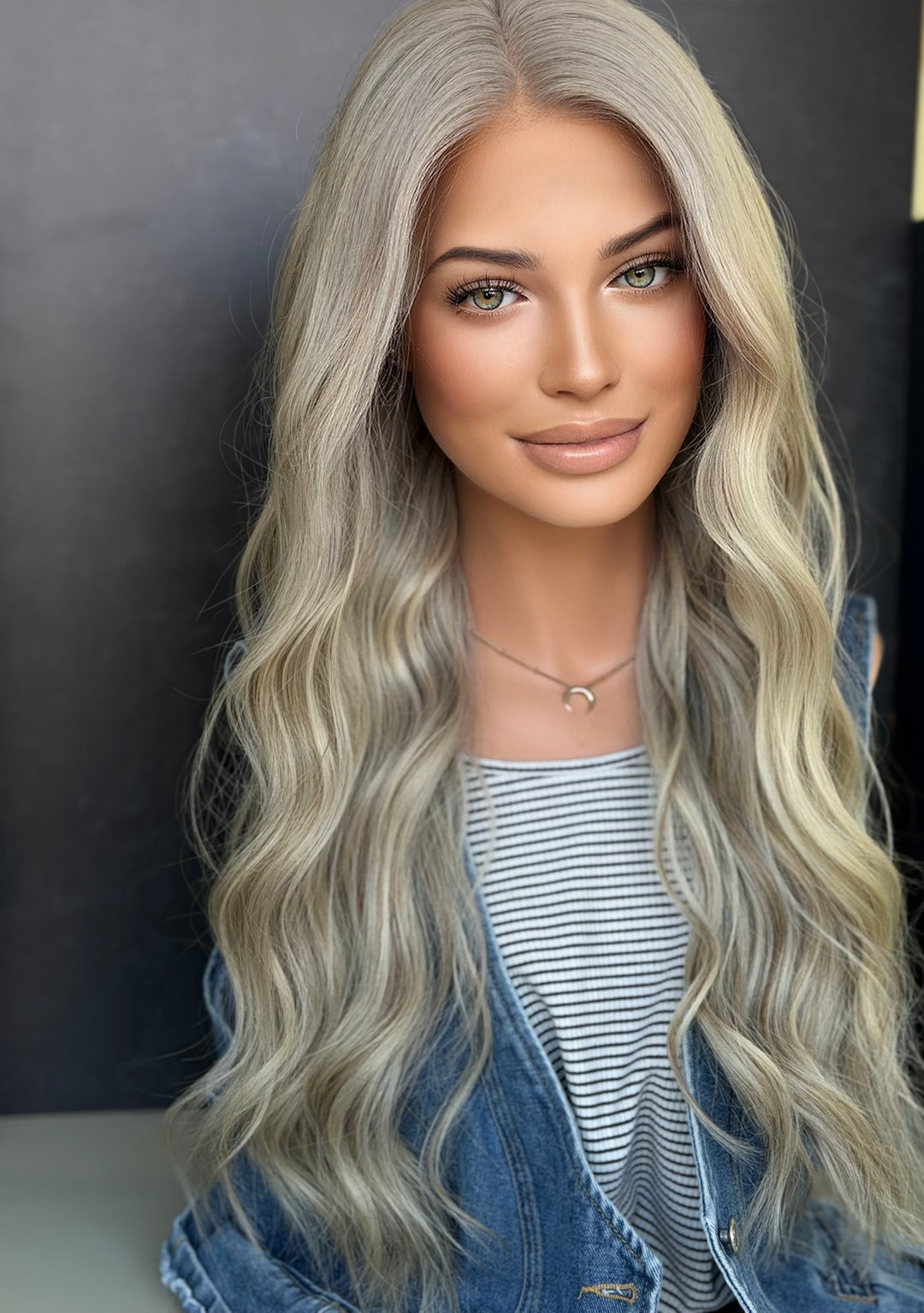 "White Blonde" Glam Co. 24" [S] Lace Top Wig