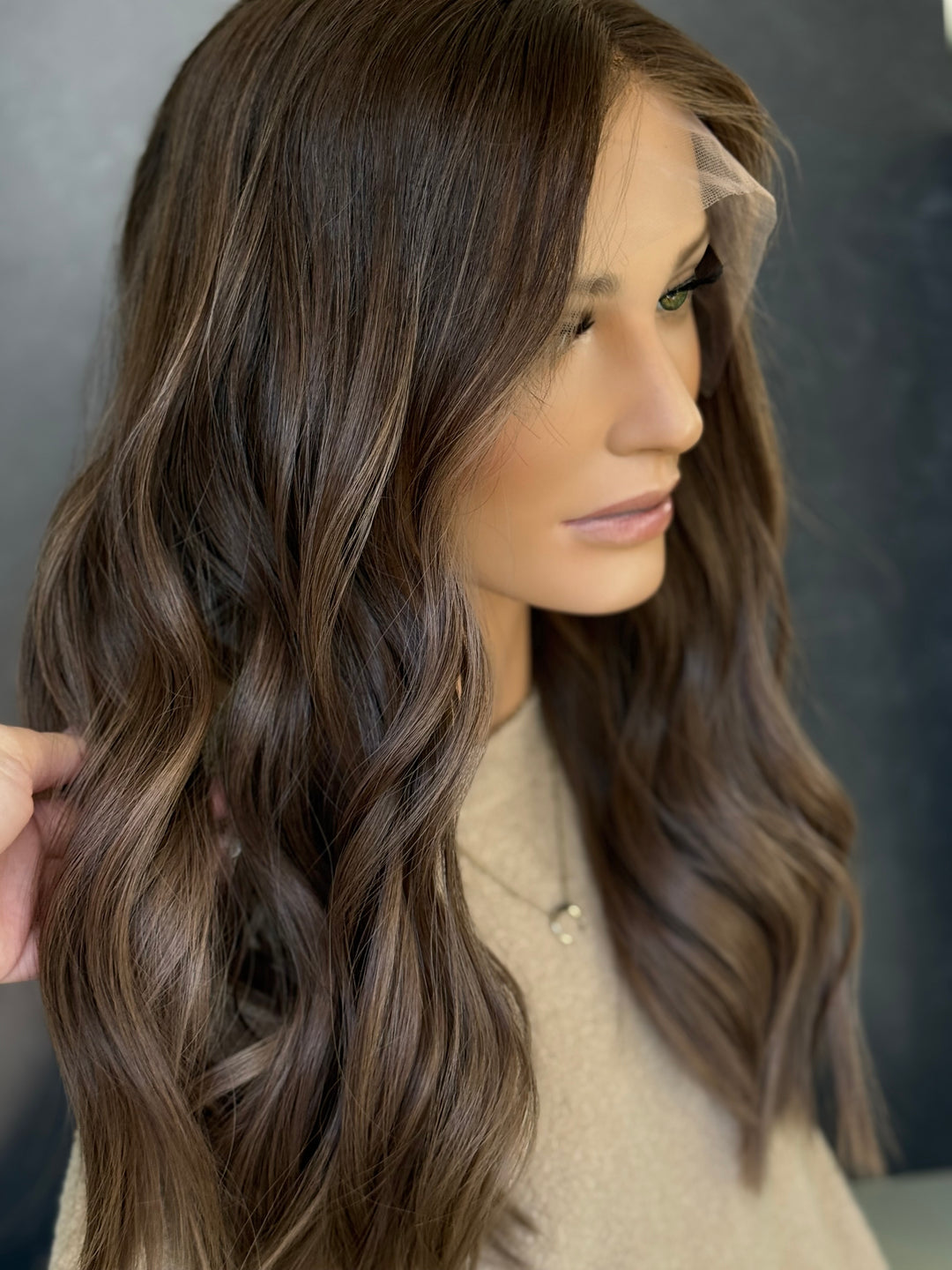 “Mocha Drift” [M] 21” Lace Top Wig