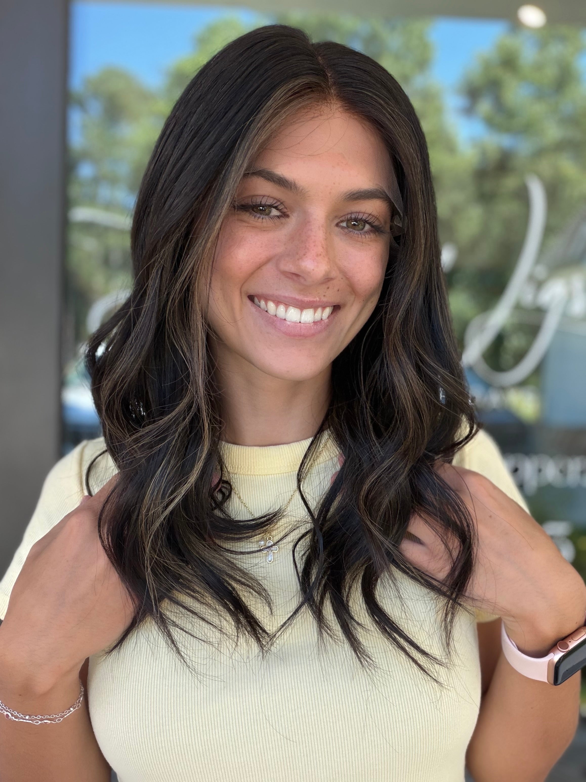 <b>Balayage Jordyn</b><br> <I>Signature Mongolian Collection</I> <br> 18” Lace Top Wig