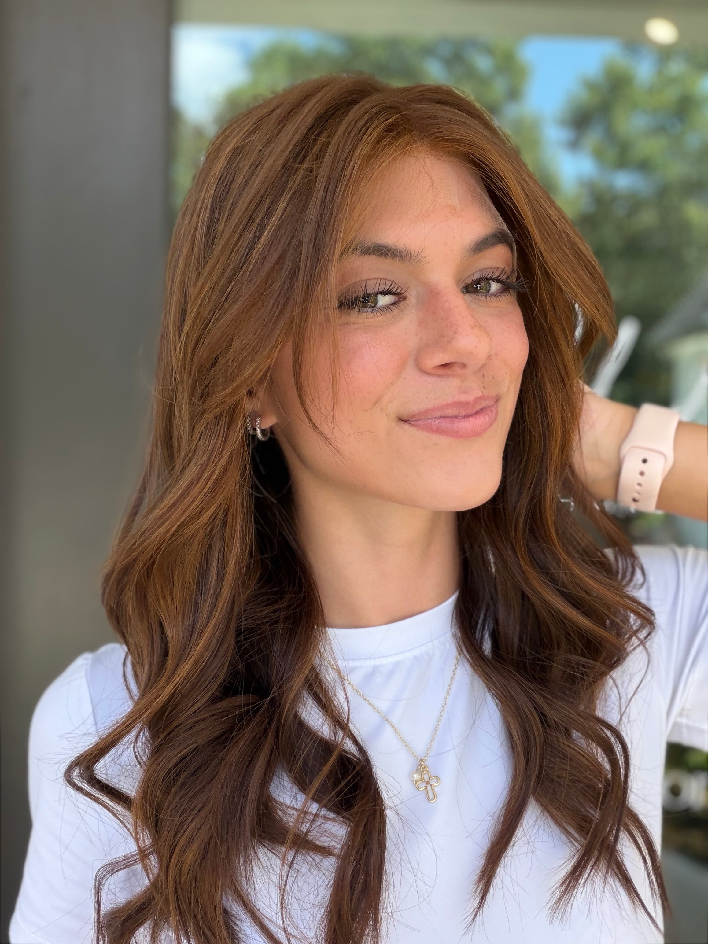 <b>Auburn</b><br><u>l</u> <br> <l>Signature Mongolian Collection</l> <br> 20” Lace Top Wig