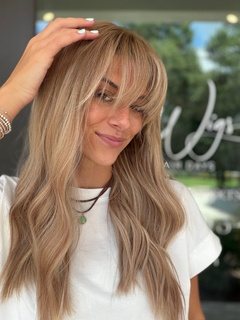 RESALE- 0008 "Golden Hour" (M) 20” Lace Top Wig