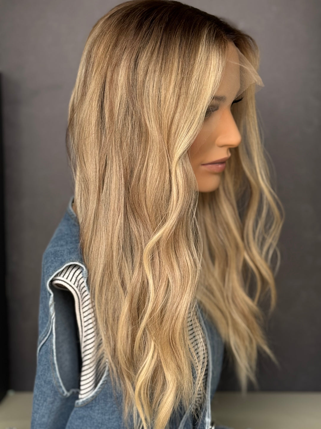 “Dark Bentley” [M] 20” Lace Top Wig