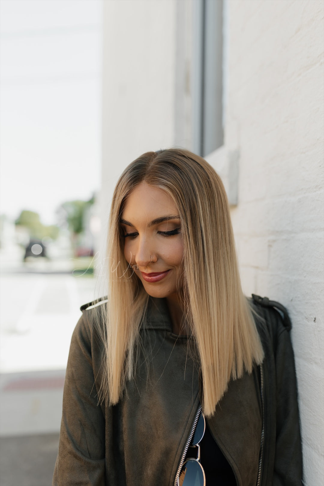 “Champagne Smoke” [XS] 16” Lace Top Wig