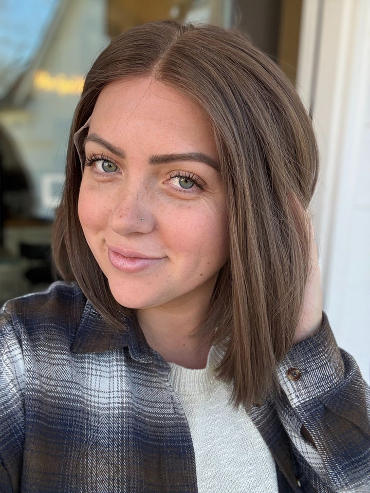 CLEARANCE SALE “Ash Brown” [L] 12” Lace Top Wig