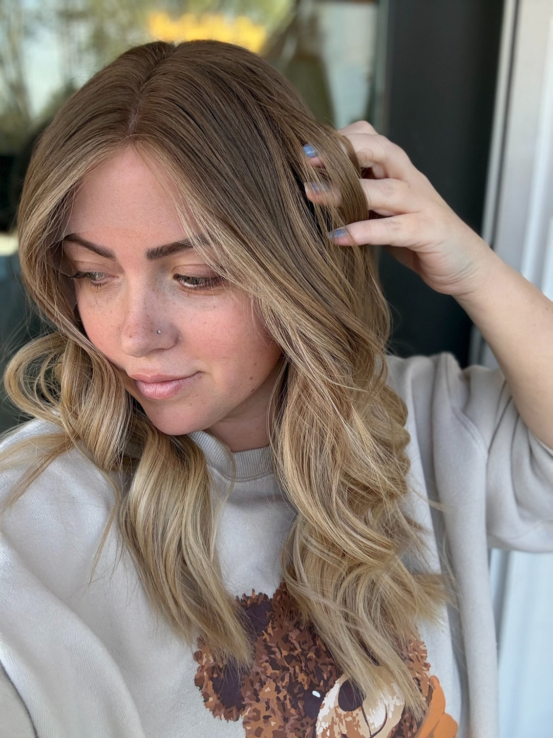 “Lori” [L] 21” Lace Top Wig