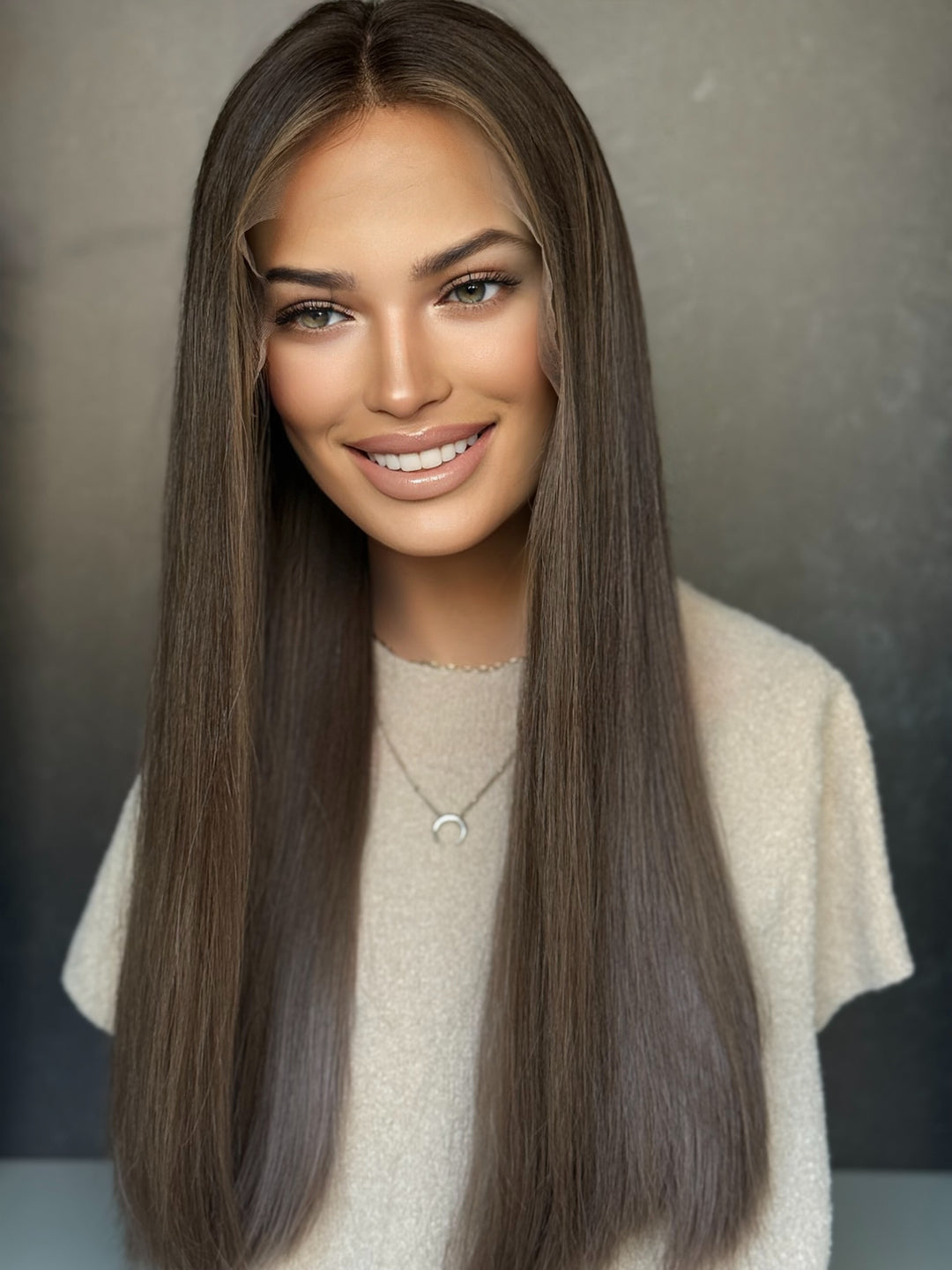 “Mocha Drift” [M] 23” Lace Top Wig