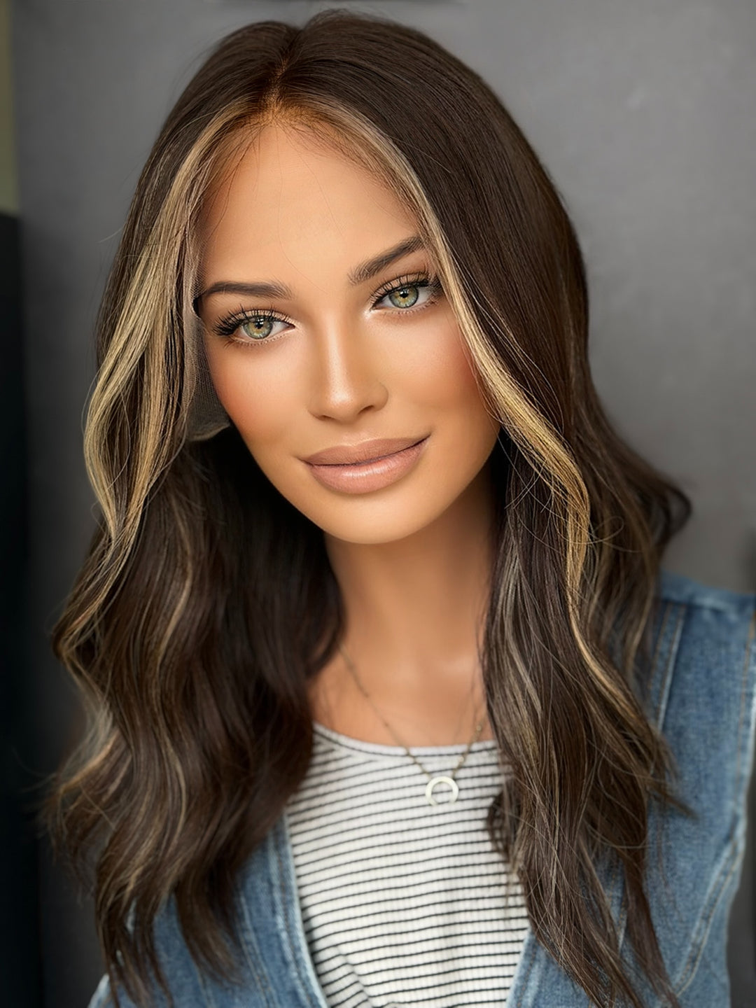 3B2896 [S] 18" Lace Top Wig