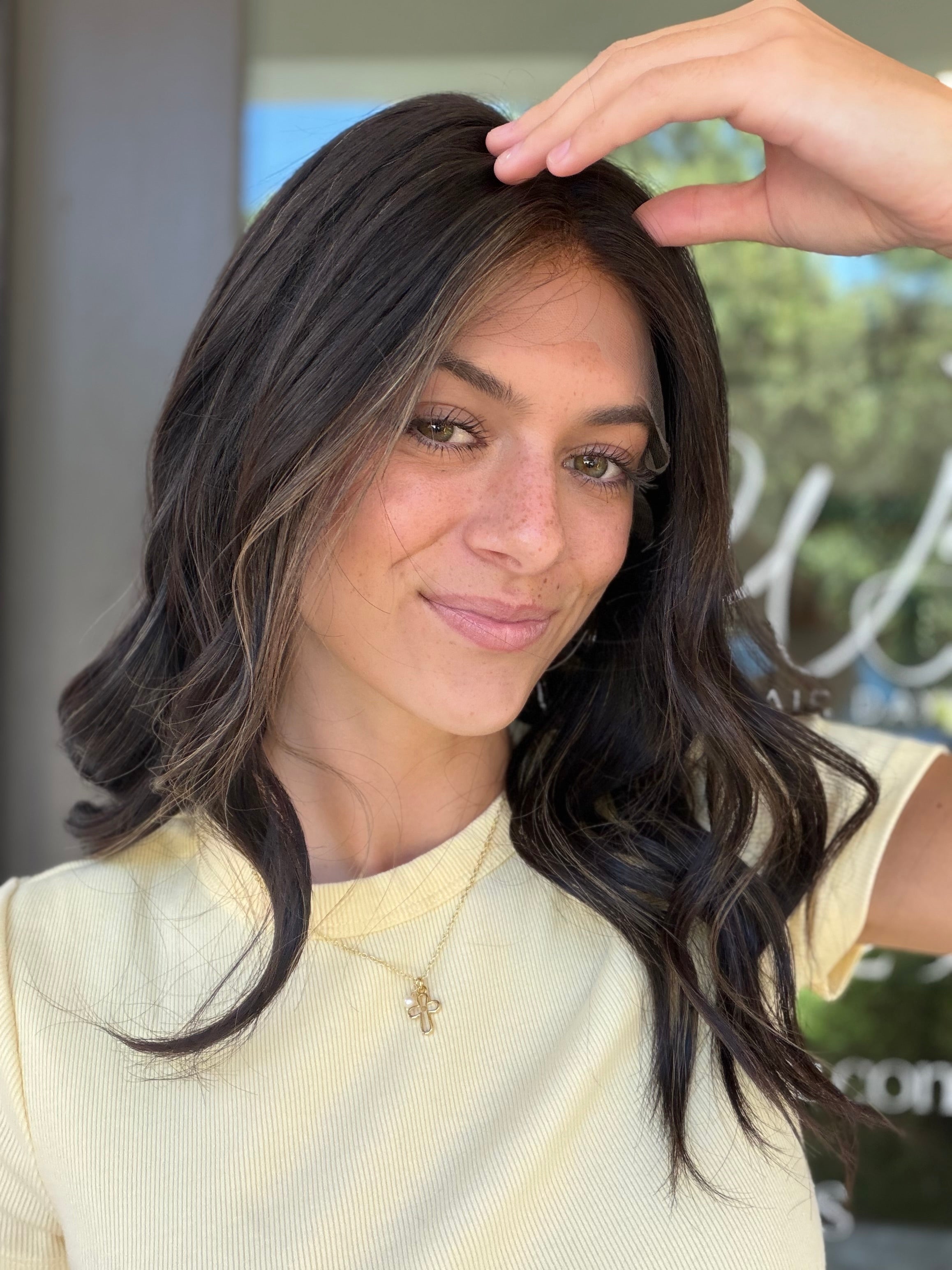 <b>Balayage Jordyn</b><br> <I>Signature Mongolian Collection</I> <br> 18” Lace Top Wig