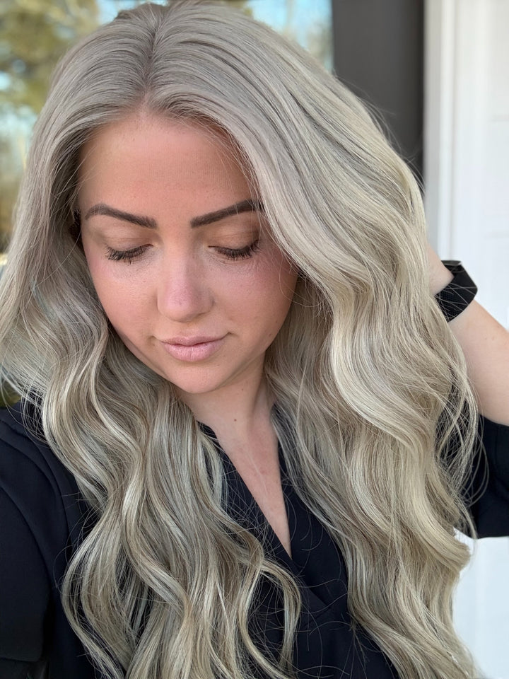 "White Blonde" Glam Co. 24" [S] Lace Top Wig