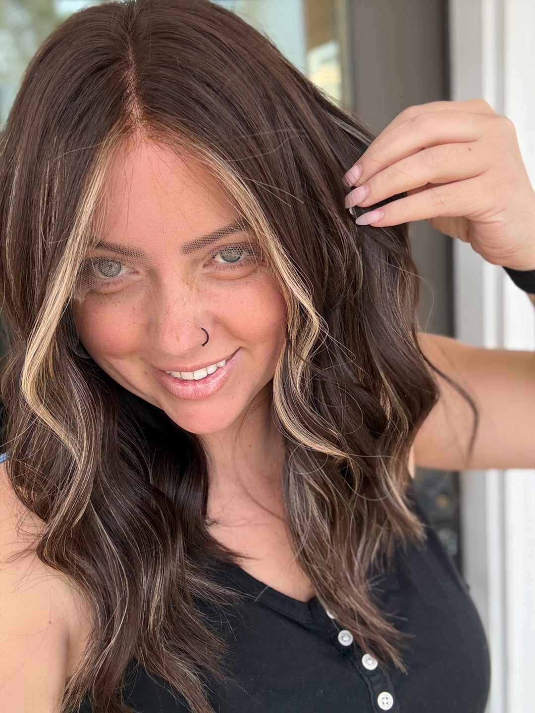 3B2896 [S] 18" Lace Top Wig