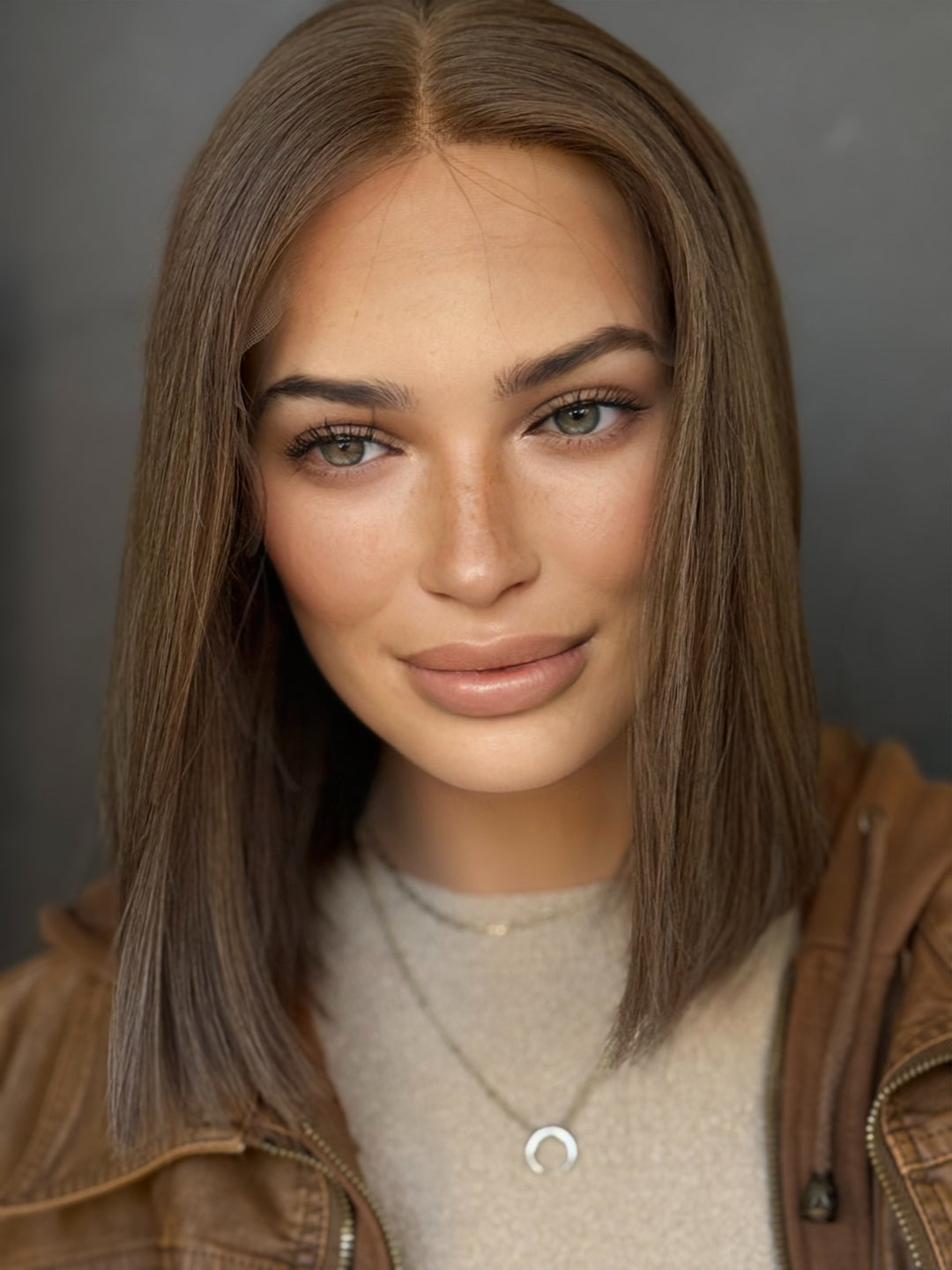 “Ash Brown” [L] 12” Lace Top Wig